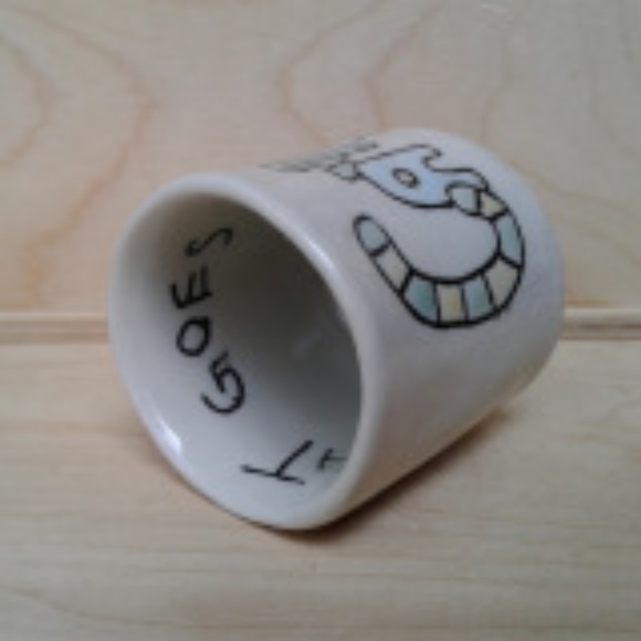 Tiny Handbuilt Porcelain Cup - Picture 3 of 4